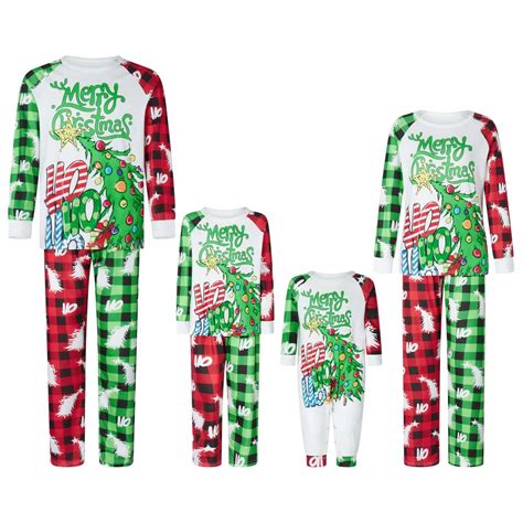 Grinch Family Pjs Matching Sets Christmas, Grinch pijamas de navidad ...