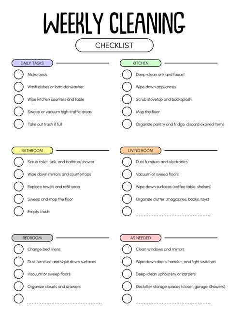 Restroom Cleaning Schedule - 10 Free PDF Printables | Printablee