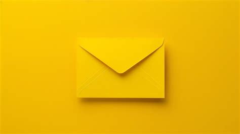 Yellow envelope on a yellow background | Premium AI-generated image