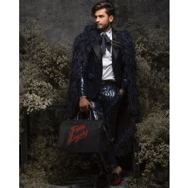 Buy now rohit blazer with satin shawl collar