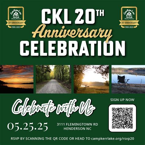CKL 20th Anniversary Celebration, Camp Kerr Lake, Middleburg, 25 May ...