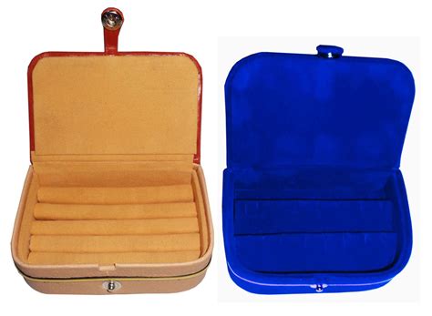 Aditi Collection Combo Earring Box and Blue Ear Ring Folder Vanity case ...