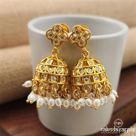 Silver Gold Plated Jhumka – Nakoda Payals