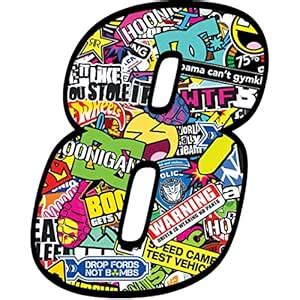 Racing Number Rally Stickers Bomb Decal 8 N 208 : Amazon.in: Car ...