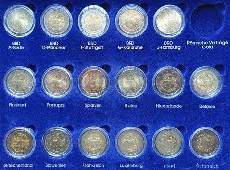 Eurozone - 17 x 2 Euro 2007 2 Euro-Gedenkmünzen 50 Jahre Römische ...