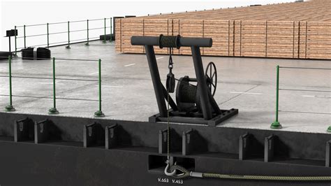 Pontoon Barge Loaded Wood Planks 3D | 3D Molier International