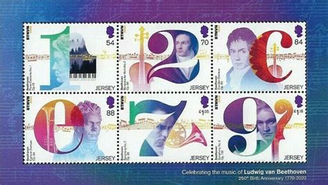 Celebrating the Music of Ludwig van Beethoven -Jersey 2020. – Stamp Digest
