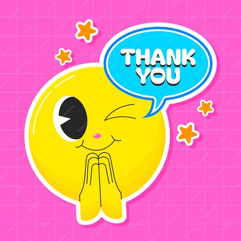 Premium Vector | Thank you emoji illustration