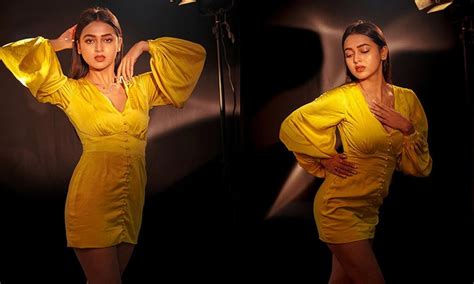 Tejasswi Prakash oozes oomph in her sizzling yellow attire