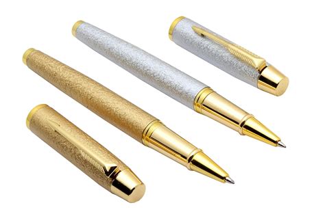 Ledos Gold & Silver Sand Finish Rock Textured Metal Body Roller Ball ...