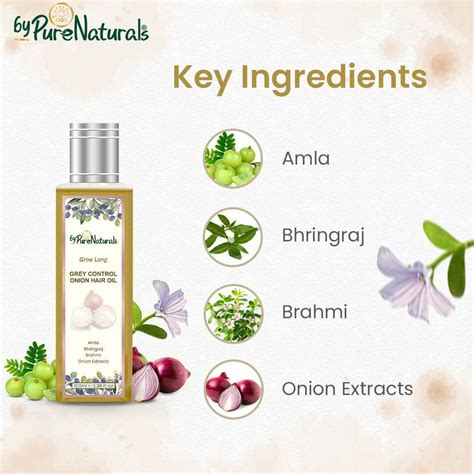 byPureNaturals Grey Control Onion Hair Oil - 100ml – buyPureNaturals
