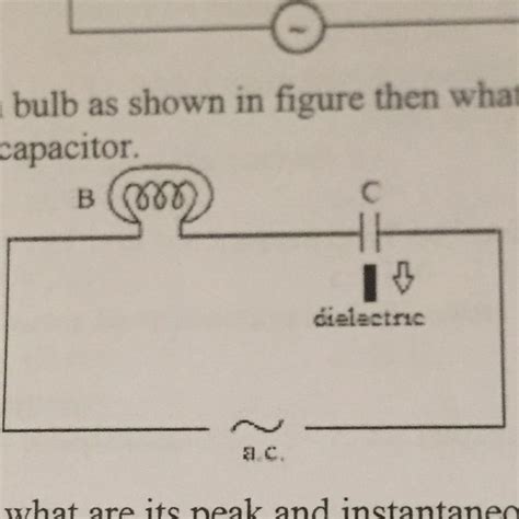A capacitor is connected with bulb as shown in figure then what will be ...