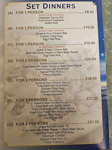 Menu at Lucky 7 restaurant, Ancaster