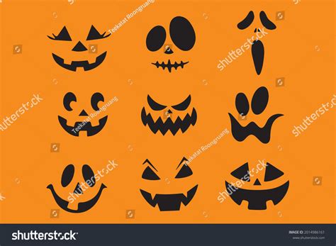 51,011 Pumpkin Face Silhouette Images, Stock Photos, 3D objects ...