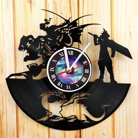 Buy Vinyl Record Wall Clock Compatible with Final Fantasy 7 Adventure ...