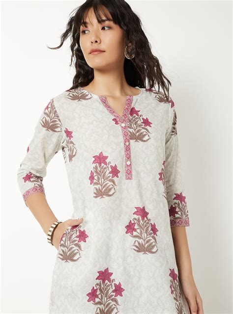 Buy Women Floral Print Straight Kurta Online at just Rs. 499.0 ...