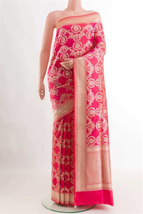 Pink Banarasi Silk Saree – Nalli Silk Sarees Pvt Ltd