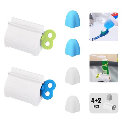 Self-Closing Toothpaste Caps,Tooth Paste Squeezer Topper,Silicone ...