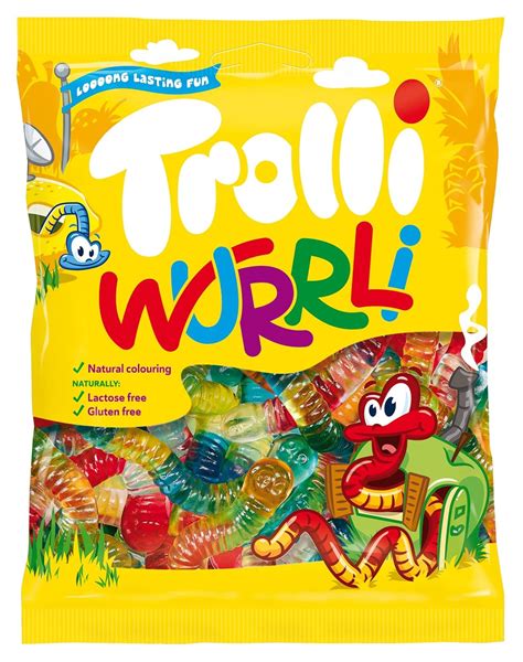 Trolli Wurrli Gummy, 100 Grams, Fruit, Multicolor, Vegetarian : Amazon ...