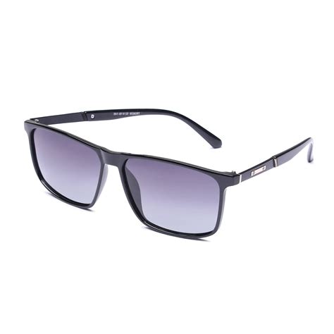 Ionis | Black Large Full Rim Square Sunglasses for Men & Women [Polari