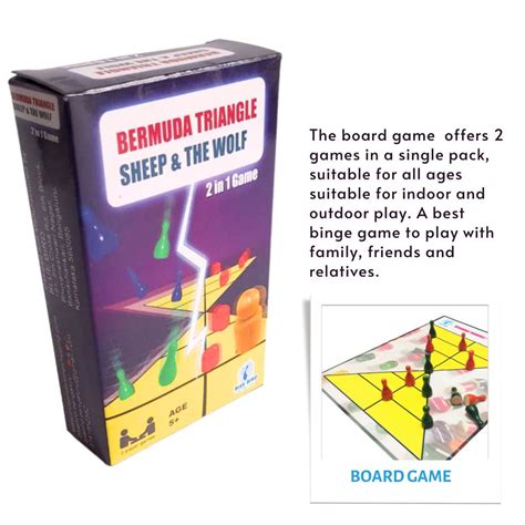 Bermuda Triangle/ Sheep & The Wolf 2 in 1 Board Game – BLUE BIRD