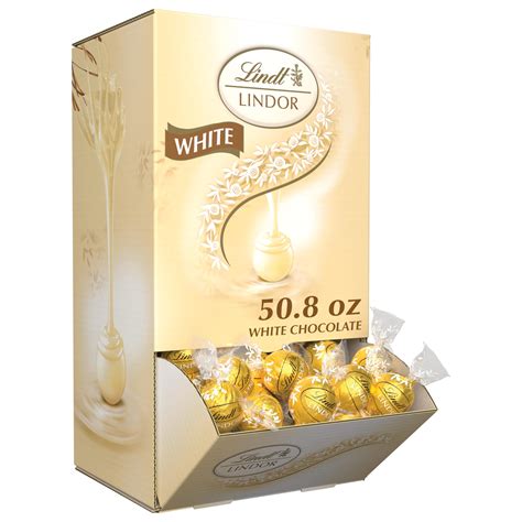 Buy Lindt LINDOR White Chocolate Candy Truffles, Chocolates with Smooth ...