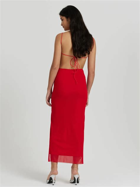 Gathered Open Back Split Dress | Savana | Bestsellers