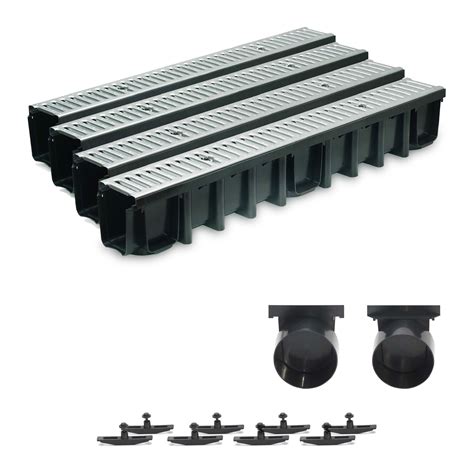 Buy 4 m Drainage Channel Terrace Channel Galvanised Steel Grate ...