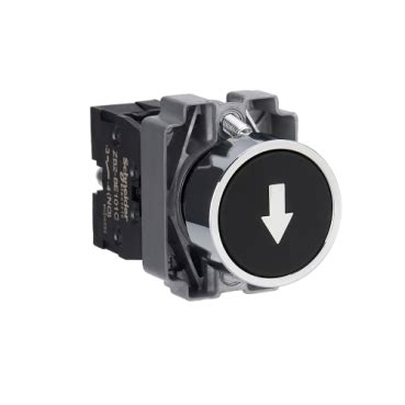 XB2BA3351C - Push button, Easy Harmony XB2, metal, flush, black, 22mm ...