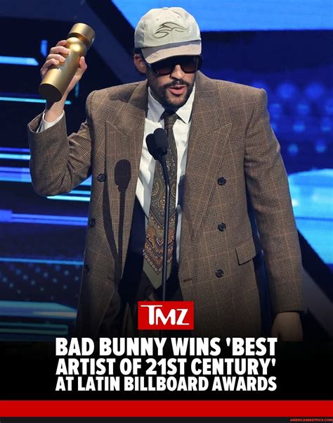 IMZ BAD BUNNY WINS 'BEST ARTIST OF 21ST CENTURY' AT LATIN BILLBOARD ...