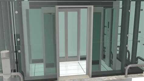 Cargo Glass Elevator Chrome 3D | 3D Molier International