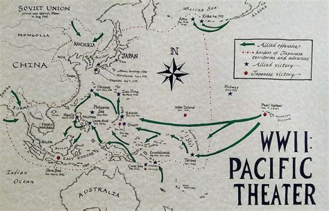 WWII Pacific Theater Map - Etsy Australia