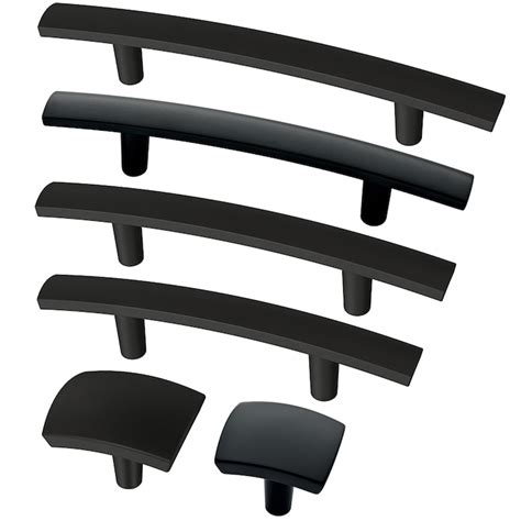 Shop Brainerd Caroline Matte Black 6 Piece Cabinet Hardware Collection ...