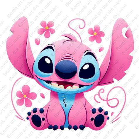 Cute Stitch Angel Clipart, Stitch Angel Png, Stitch Pink Clipart ...