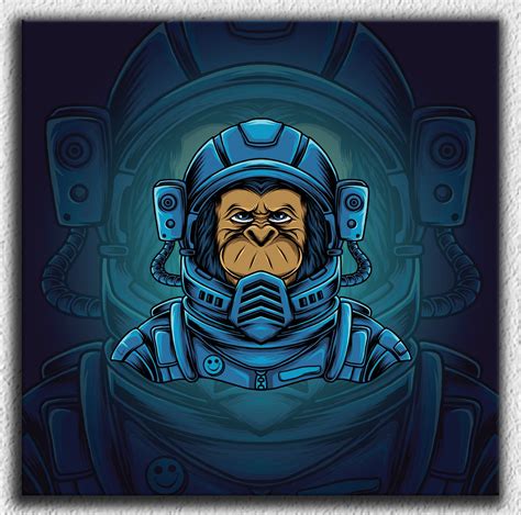 Monkey Space Blue Art – Myindianthings