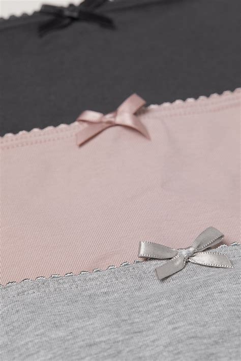 3-pack cotton hipster briefs - Powder pink/Light grey - Ladies | H&M IN