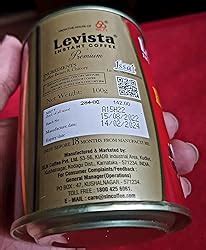 Levista Premium Instant Coffee (Can) (100 Grams) | Premium Blend of 80% ...
