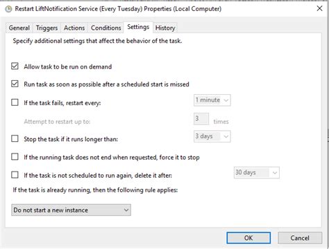 Image result for Task Scheduler PowerShell Restart Service