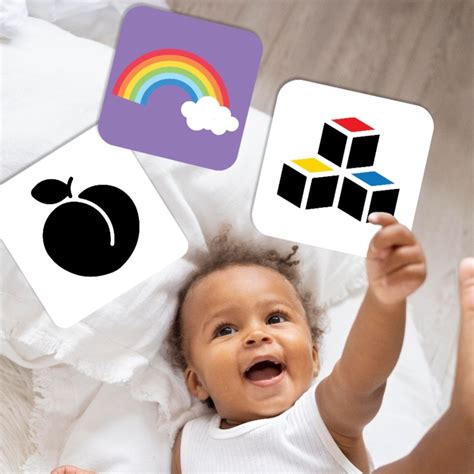 Cots and Cuddles Tiny Vision Flashcards for Kids Age 0 - 9 months Set ...