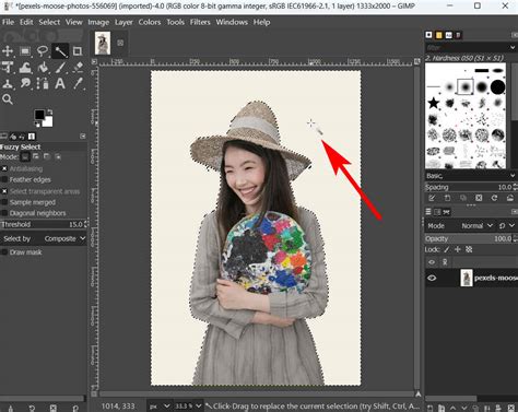 GIMP Transparent Mask 的图像结果