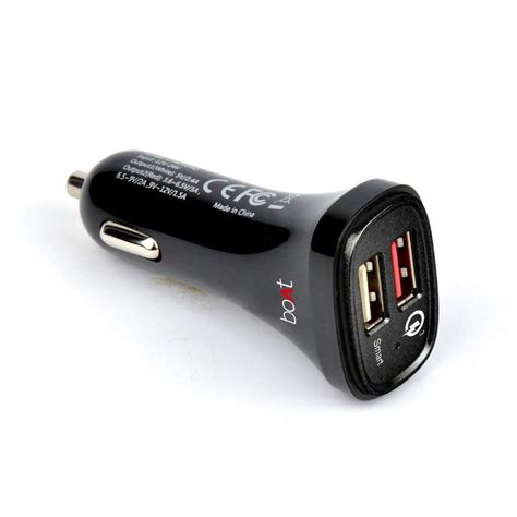 Buy boAt Dual QC PD Without Cable Car Charger, 18 W, 5.4 A Rapid Charge ...