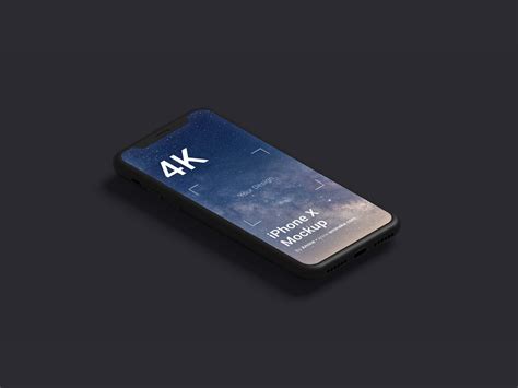 Free Black Clay iPhone X Mockup (PSD)