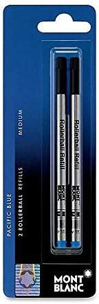 Mont Blanc(R Refills, Rollerball, Medium Point, Blue, Pack Of 2 ...