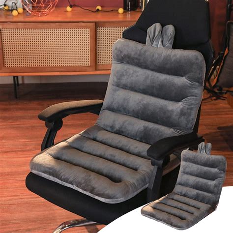 Herrnalise Gray Memory Foam Office Chair Seat Cushion, Plush Seat and ...