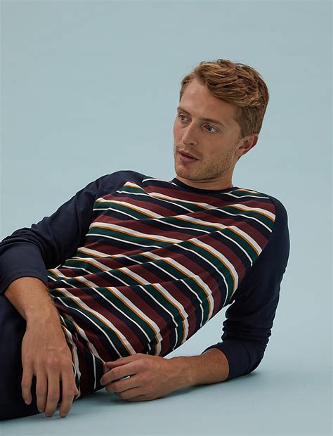 Buy Pure Cotton Striped Pyjama Set at Marks & Spencer