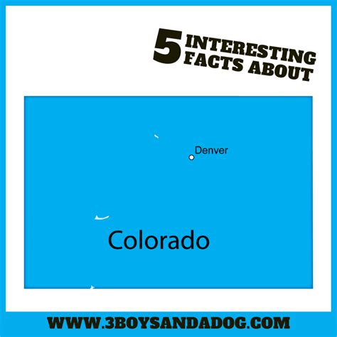 Interesting Facts about Colorado - 3 Boys and a Dog