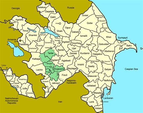 Large administrative map of Azerbaijan | Azerbaijan | Asia | Mapsland | Maps of the World