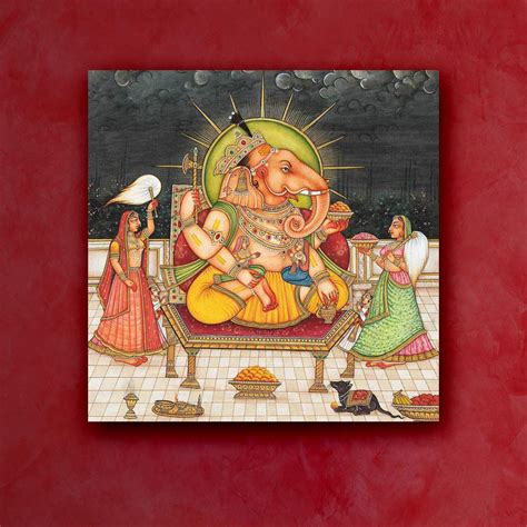 BOXD God Lakshmi Ganapati Painting Poster | UV Textured | Home ...