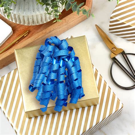 6.5" Sparkling Blue Curly Ribbon Gift Bow - Bows & Ribbons | Hallmark