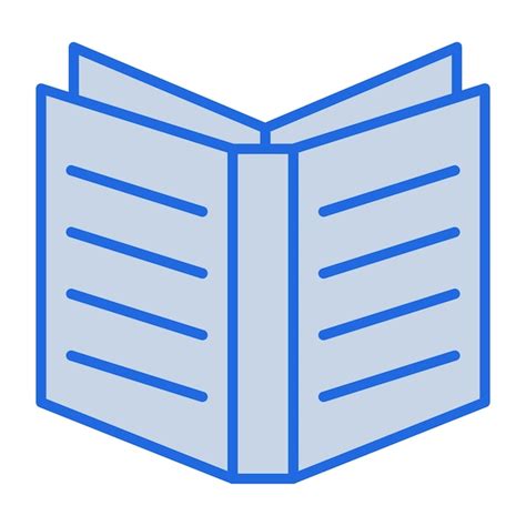 Illustration en ton bleu du livre ouvert | Vecteur Premium